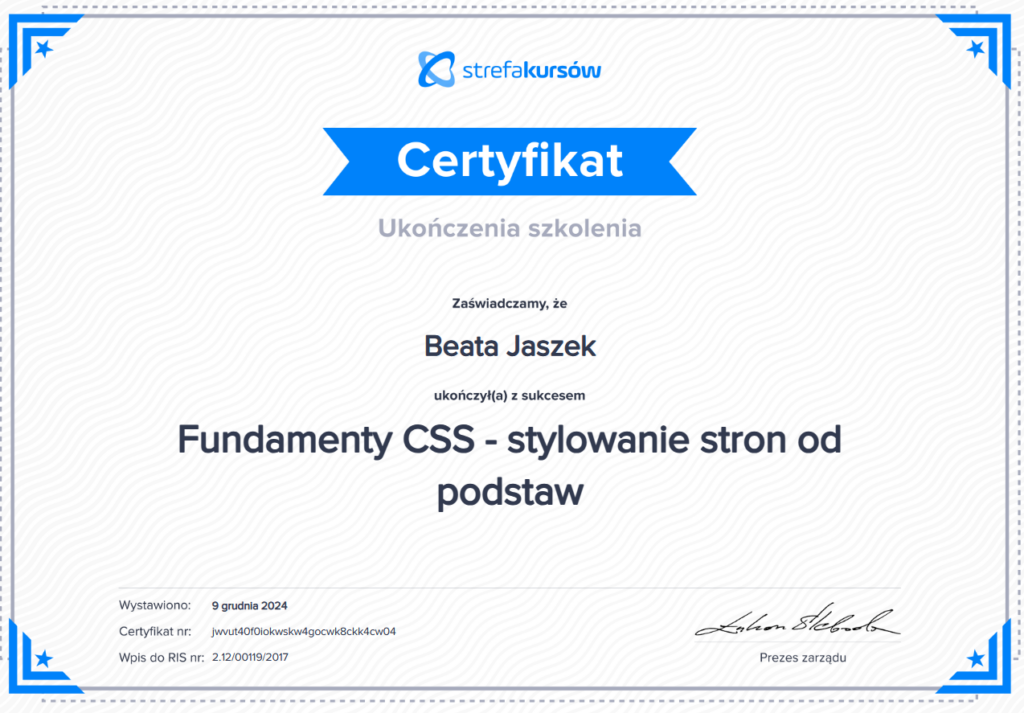 Fundamenty CSS - stylowanie od podstaw